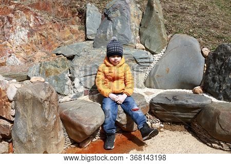 Boy Resting In Narzan Valley, Kabardino-balkaria, Russia