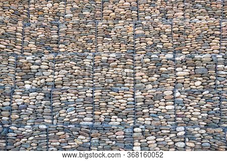 Mesh And Stone Fence, Gabion Wall For Use In Civil Engineering, Road Building, Military Applications
