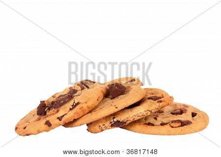 domácí čokoládová placička cokies izolované