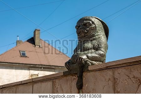 Kaunas, Lithuania - June 23, 2019: Bronze Sculpture 