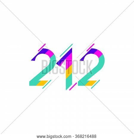212 Years Anniversary Celebration Vector Template Design Illustration