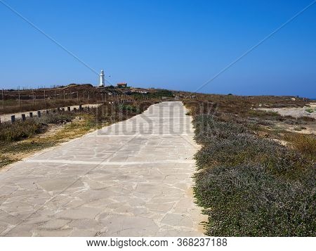 Famous Tourist Attraction Coastal Broadwalk Path Surrounding The Archaeological Park And Part Of Ope