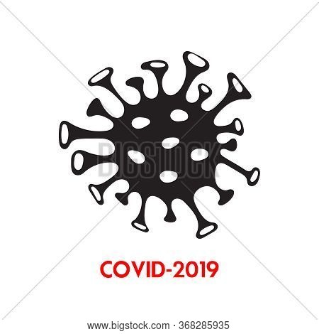 Coronavirus Bacteria Cell Icon, 2019-ncov. Covid-2019. No Infection And Stop Virus Concept. Biohazar