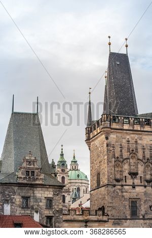 Malostranska Panorama, With The Lesser Town Bridge Tower Of Charles Bridge, Also Called Malostranska