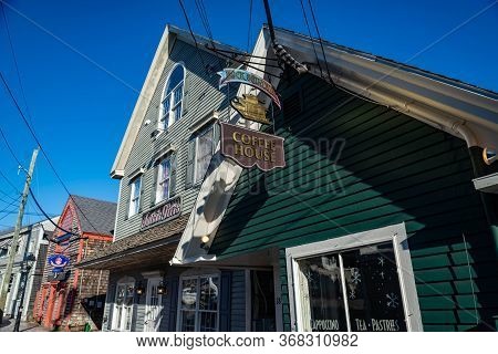 Kennebunkport Me - March 18, 2019: Nice View Of The Small Harbour Of Kennebunkport, In South Of Aine