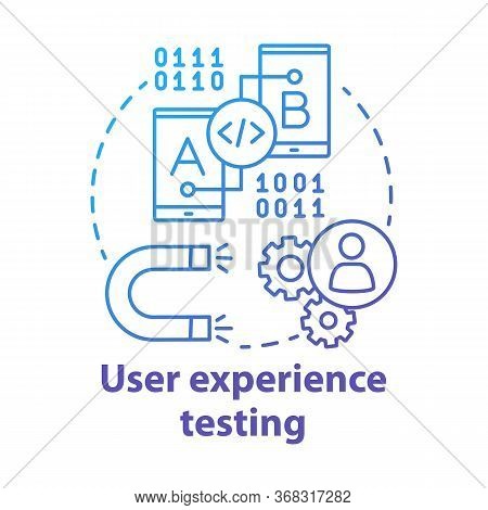 User Experience Testing Concept Icon. Ux. Software Development. Information Technology. Correction O