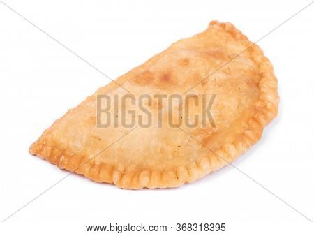 Belyash (beliash), meat pie isolated on white background