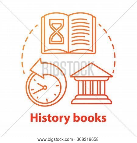 Science Books Red Concept Icon. Scientific Literature Idea Thin Line Illustration. Academic Paper Re