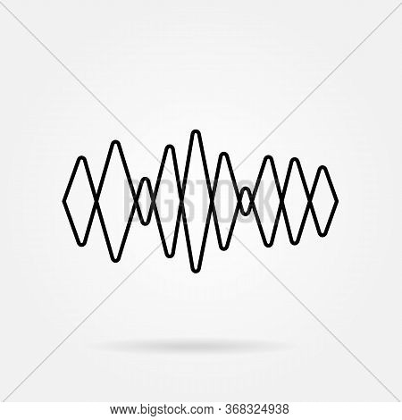 Sound Waves Icon. Equalizer Symbol. Flat Design. Stock - Vector Illustration.