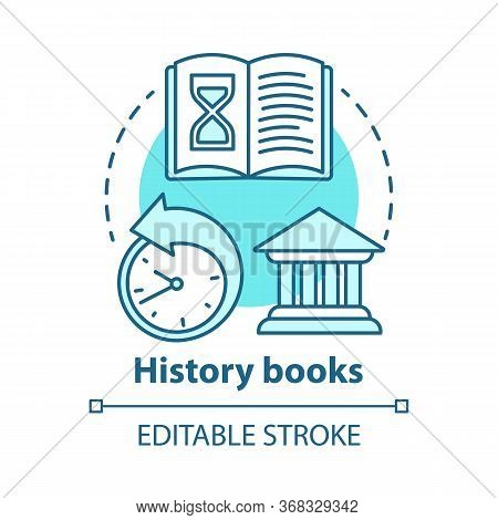 Science Books Concept Icon. Scientific Literature Idea Thin Line Illustration. Academic Paper Resear