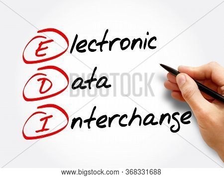 Edi - Electronic Data Interchange Acronym, Business Concept Background