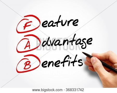 Fab - Feature Advantage Benefits Acronym, Business Concept Background