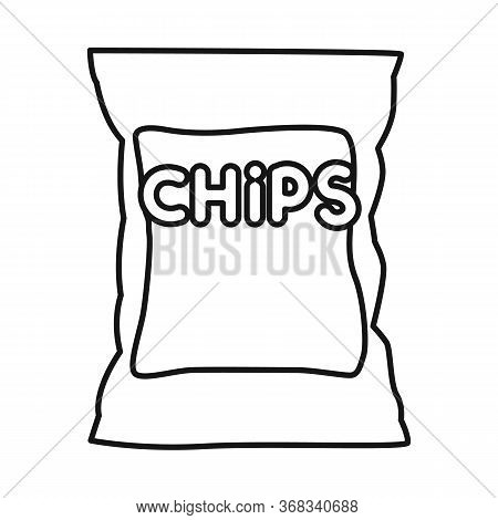Isolated Object Of Chip And Fluted Sign. Graphic Of Chip And Crunchy Stock Symbol For Web.