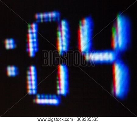 Numbers On The Screen. Timecode (time Code). Timer. Clock. Digital Artifacts.