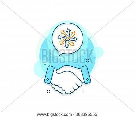 Multifunction Sign. Handshake Deal Complex Icon. Versatile Line Icon. Agreement Shaking Hands Banner