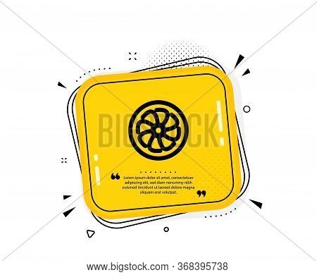 Fan Engine Icon. Quote Speech Bubble. Jet Turbine Sign. Ventilator Symbol. Quotation Marks. Classic 