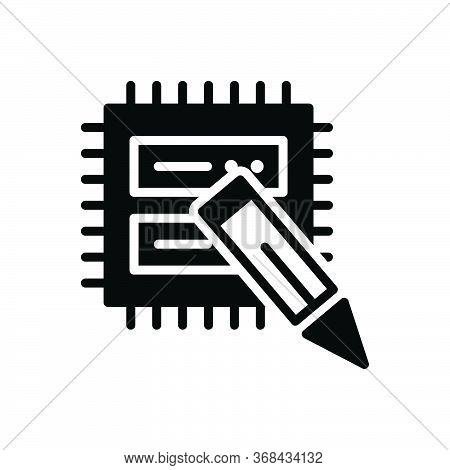 Black Solid Icon For Data-edit  Data Edit Redact