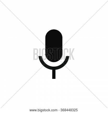 Microphone Icon.microphone Symbol For Web And Mobile Platforms.microphone Icon Isolated On White Bac