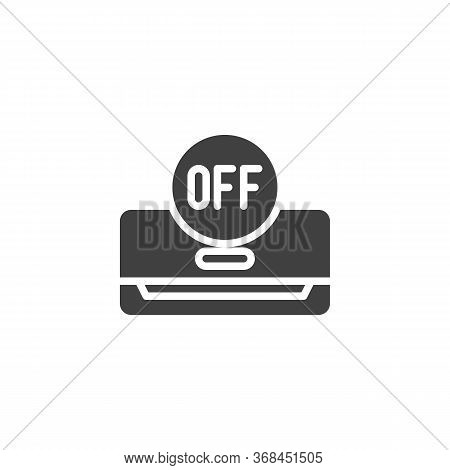 Air Conditioner Off Mode Vector Icon. Filled Flat Sign For Mobile Concept And Web Design. Cooling Sy