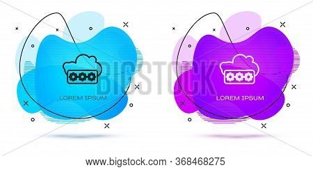 Line Password Protection And Safety Access Icon Isolated On White Background. Security, Safety, Prot
