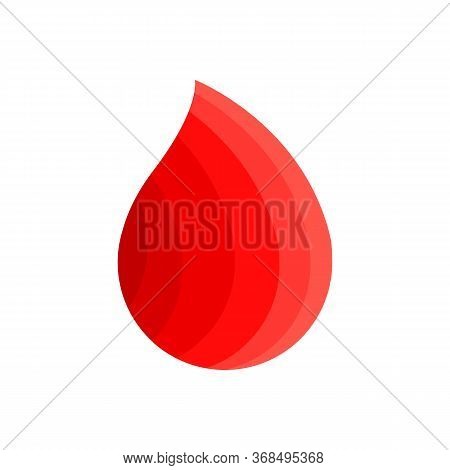 World Blood Donor Day June 14th Concept. Drop Of Red Blood On An Isolated White Background. Designer