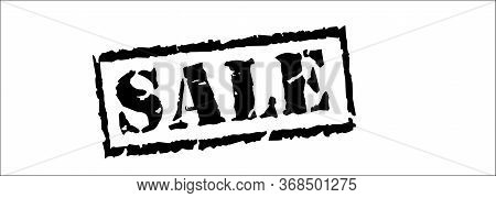 Sale, Black Stamp Inscription On White Background. Vector