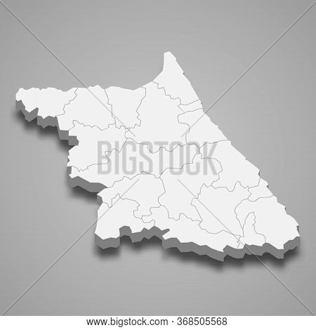 3d Map Region Of South Korea Template For Your Design