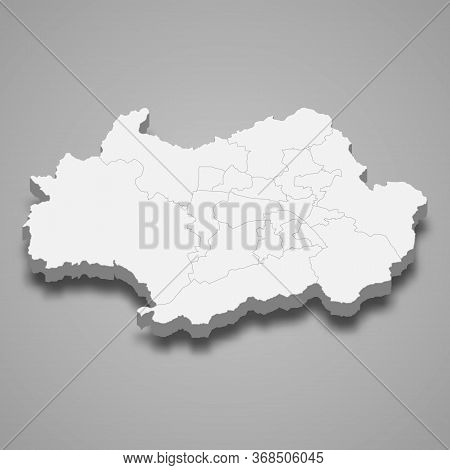3d Map Region Of South Korea Template For Your Design