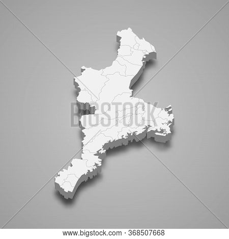 3d Map Prefecture Of Japan Template For Your Design