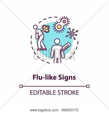Flu Like Signs Concept Icon. Acute Bacterial Prostatitis Symptom, Infectious Disease, Mens Healthcar