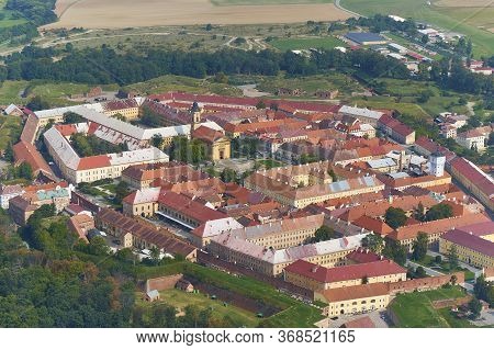 Aerial View Of A Fort Josefov In Czechia.