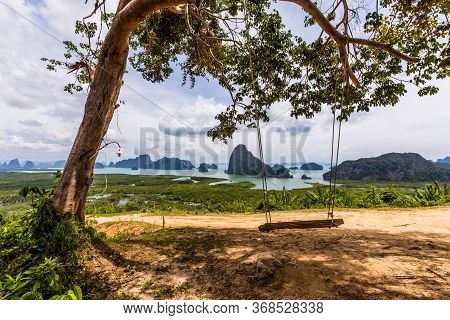 Phang Nga Bay Limestones Viewpoint With Swing