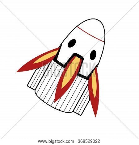 A Space Rocket To Deliver Astronauts To The International Space Station.