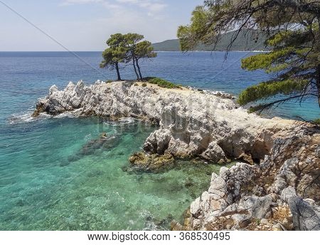 Amarantos Rocks At Skopelos Island At The Sporades In Greece