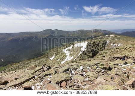 View Of The Surrounding Area Of Peñalara Mountain In Madrid (spain)