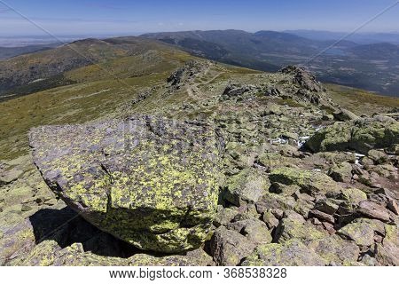View Of The Surrounding Area Of Peñalara Mountain In Madrid (spain)