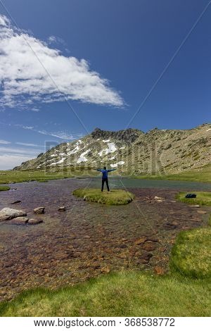 View Of The Surrounding Area Of Peñalara Mountain In Madrid (spain)