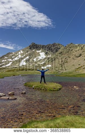 View Of The Surrounding Area Of Peñalara Mountain In Madrid (spain)
