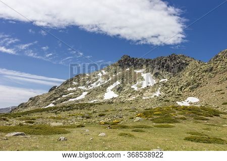 View Of The Surrounding Area Of Peñalara Mountain In Madrid (spain)