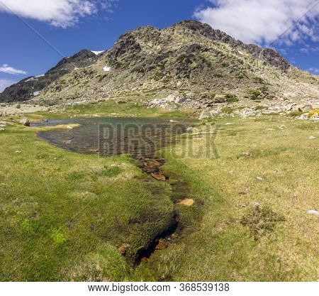 View Of The Surrounding Area Of Peñalara Mountain In Madrid (spain)