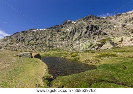 View Of The Surrounding Area Of Peñalara Mountain In Madrid (spain)
