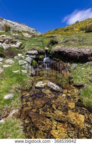 View Of The Surrounding Area Of Peñalara Mountain In Madrid (spain)