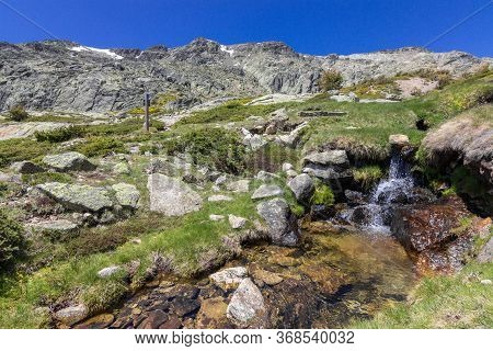 View Of The Surrounding Area Of Peñalara Mountain In Madrid (spain)