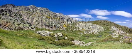 View Of The Surrounding Area Of Peñalara Mountain In Madrid (spain)