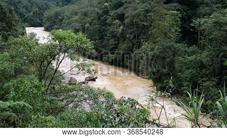 River Flood Inside Of Podocarpus National Park, Ecuador