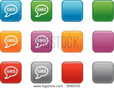 Színes gombok Sms ikonnal