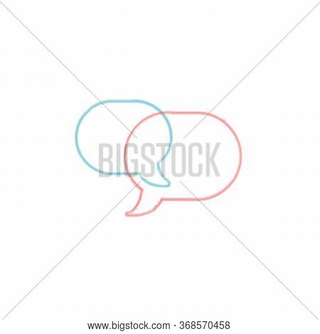 Hand Drawn Comics Style Speech Bubbles. Stock Vector Illustration Isolated On White Background.