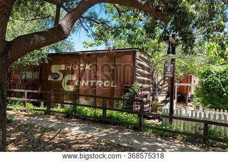 Old Poway Park And Village With Poway Midland Railroad, Poway, California, Usa. April 18th, 2020