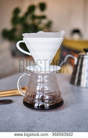 Making Pour-over Coffee With A Hario V60 Dripper