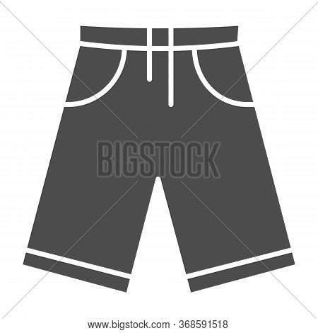 Shorts Solid Icon, Summer Concept, Men Bermuda Shorts Sign On White Background, Swimming Trunks Icon
